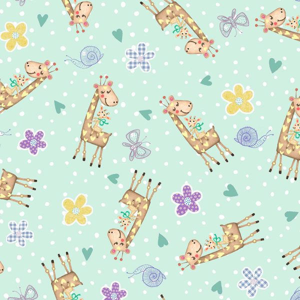 11594M Baby Giraffe Mint Baby Love (3045)
